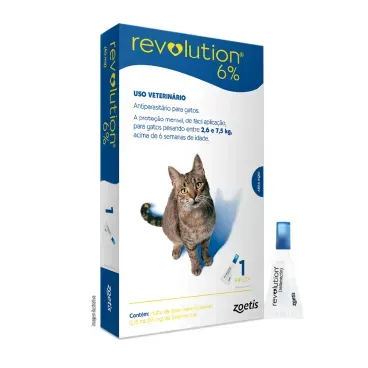 Antipulgas Revolution 6- para Gatos de 2,6kg a 7,5kg 1 pipeta